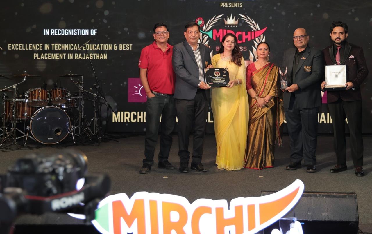 UEM Jaipur Honoured at the Radio Mirchi Business Class Awards 2025