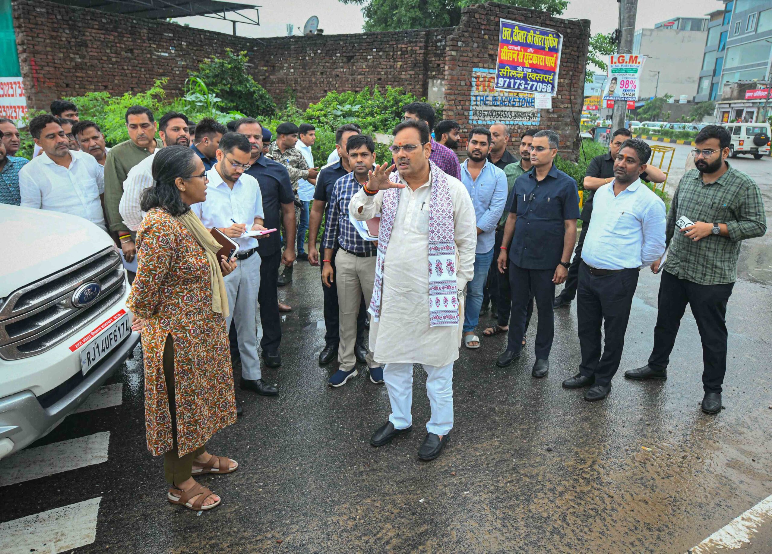 मुख्यमंत्री भजनलाल शर्मा ने जयपुर शहर का किया सघन निरीक्षण