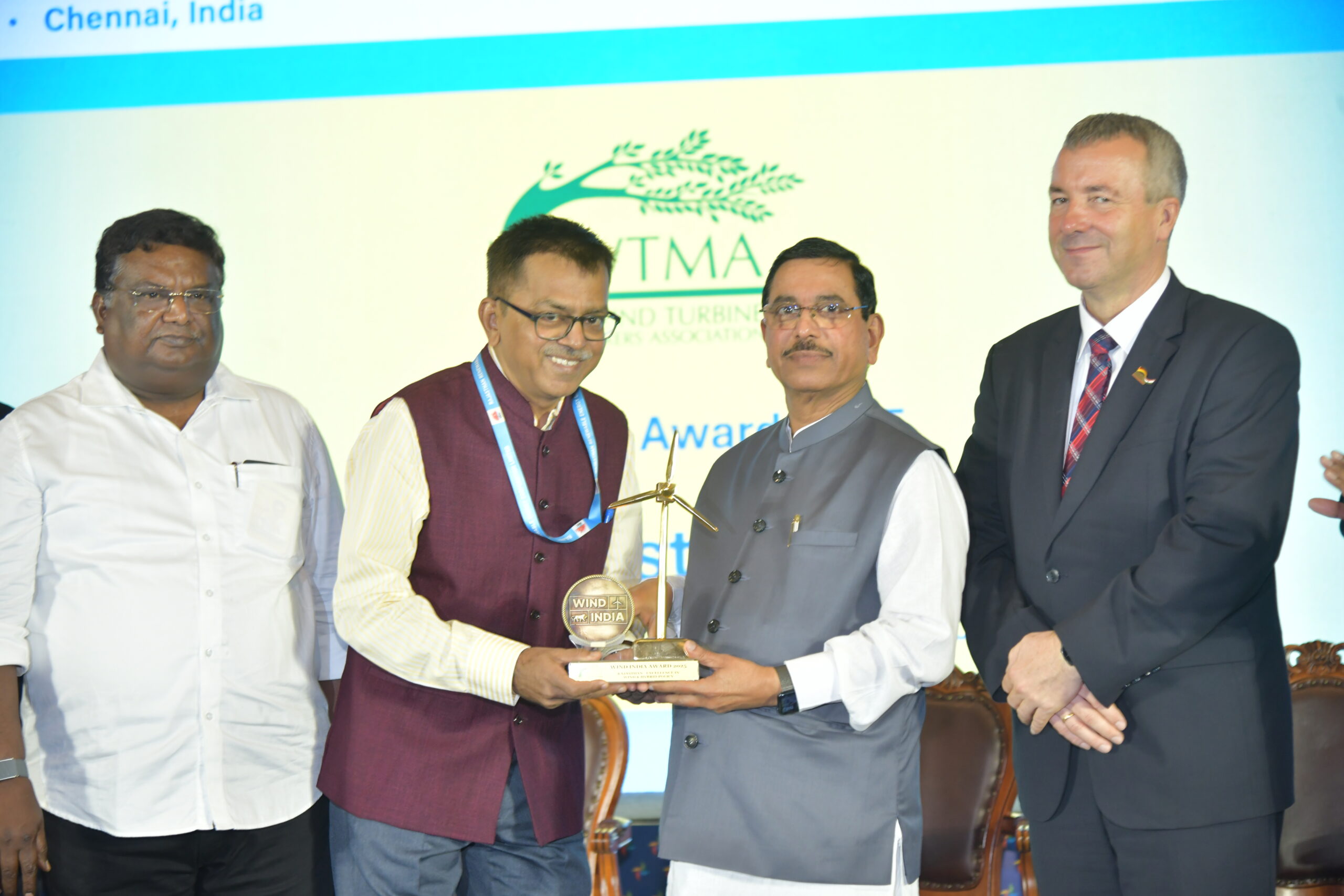 राजस्थान को मिला एक्सीलेंस इन विंड एंड हाइब्रिड पॉलिसी पुरस्कार